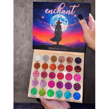 Enchant Pressed Glitter Eyeshadow Palette