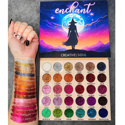 Enchant Pressed Glitter Eyeshadow Palette