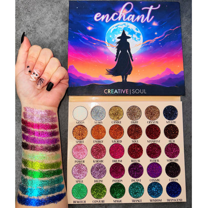 Enchant Pressed Glitter Eyeshadow Palette